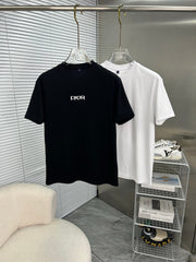 CD 2026 Short Sleeve T-Shirt Black White Cotton 317014