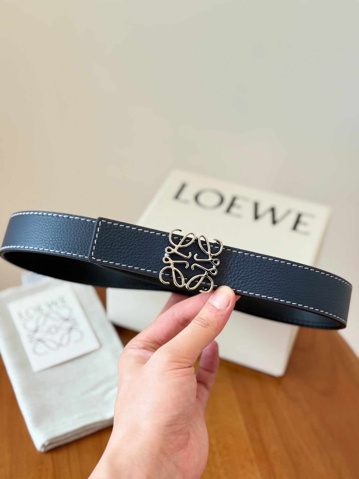 Loewe 2026 Anagram Reversible Belt 32mm Leather 217056