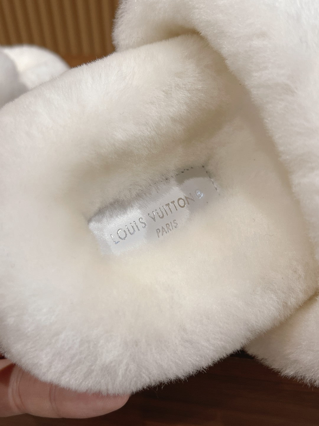 LV Sunset Flat Comfort Mule White Wool