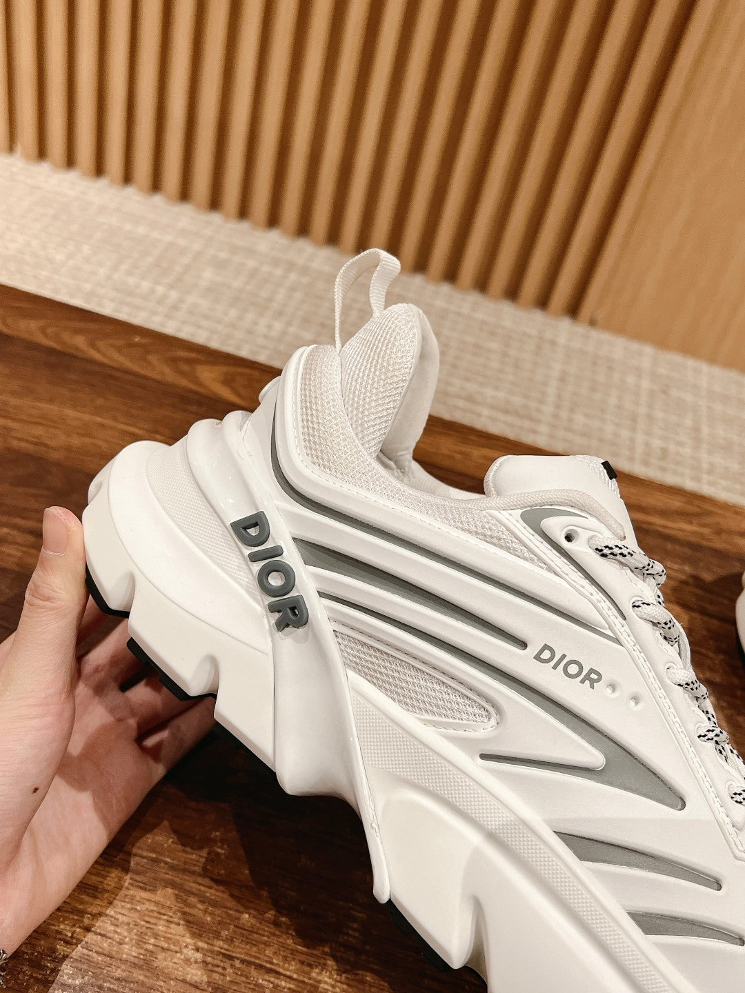 CD B44 Blade Sneaker 30mm White Mesh Fabric 101016