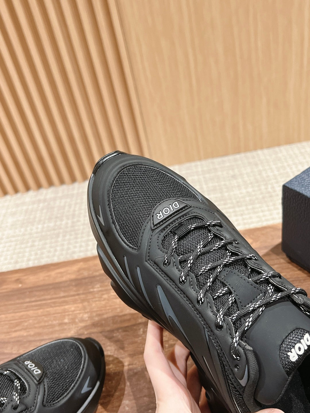 CD B44 Blade Sneaker 30mm Black Mesh Fabric 101017