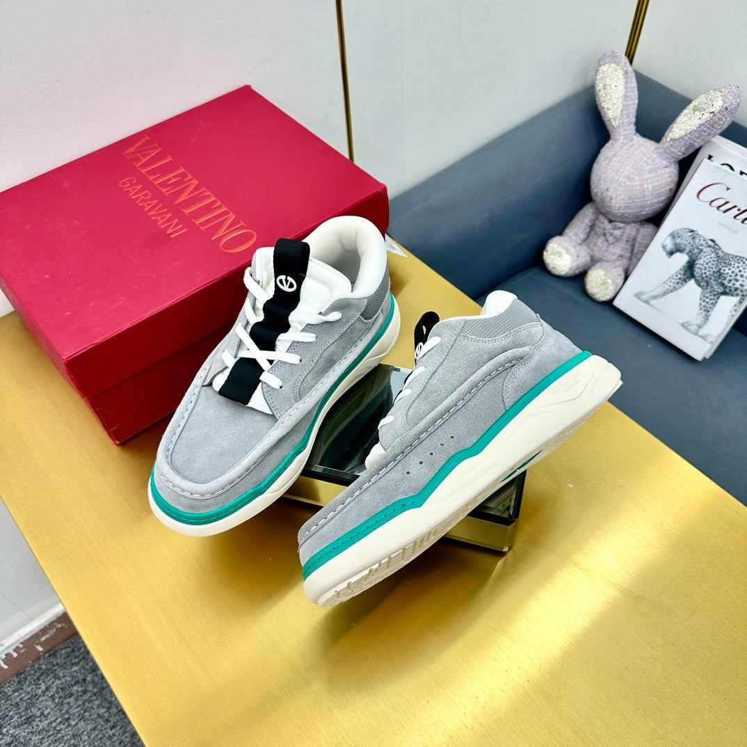 Mid-top Runboot Split Leather Sneaker 30mm Grey Suede 994559