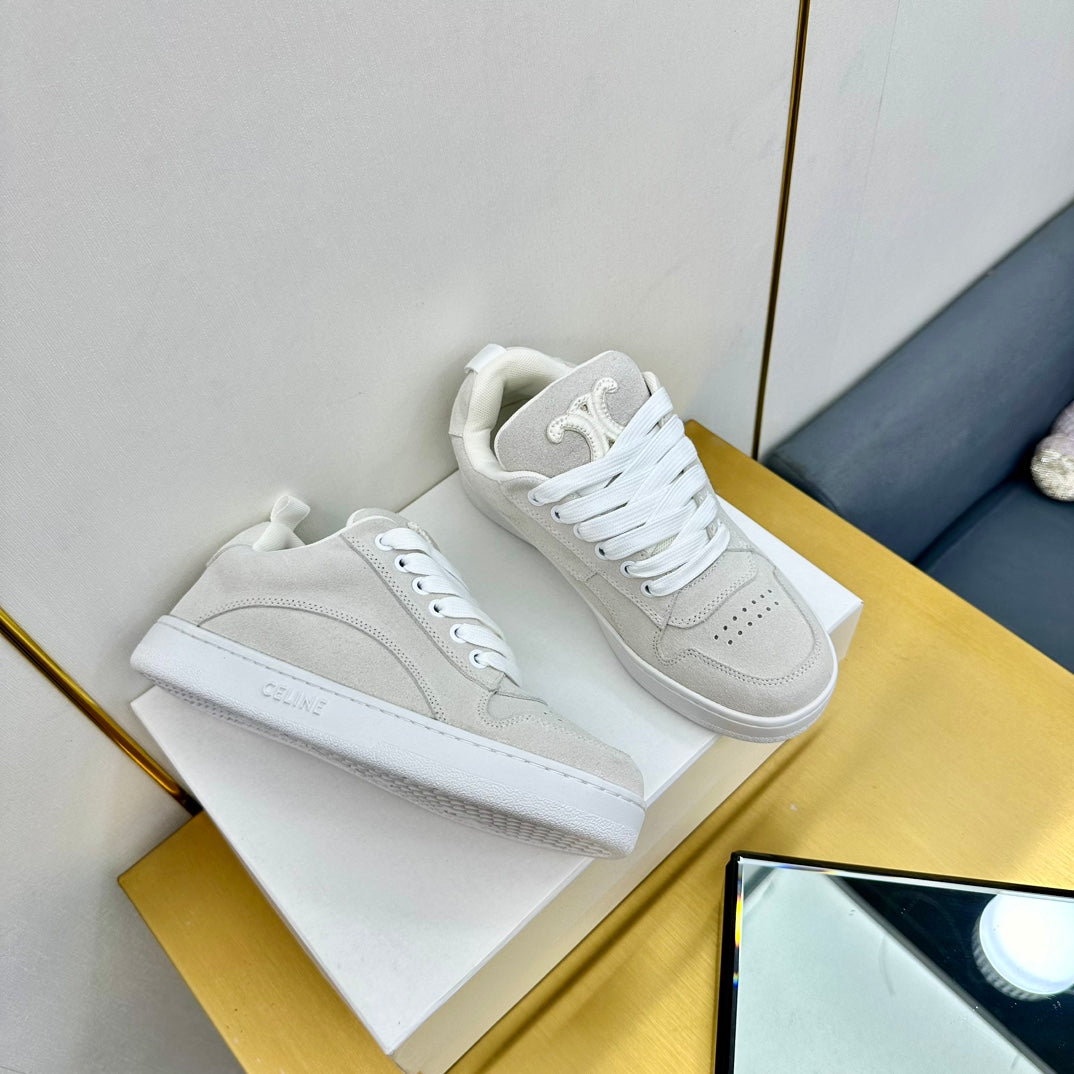Celine 2026 Low Lace-Up Sneakers Suede Leather 987289