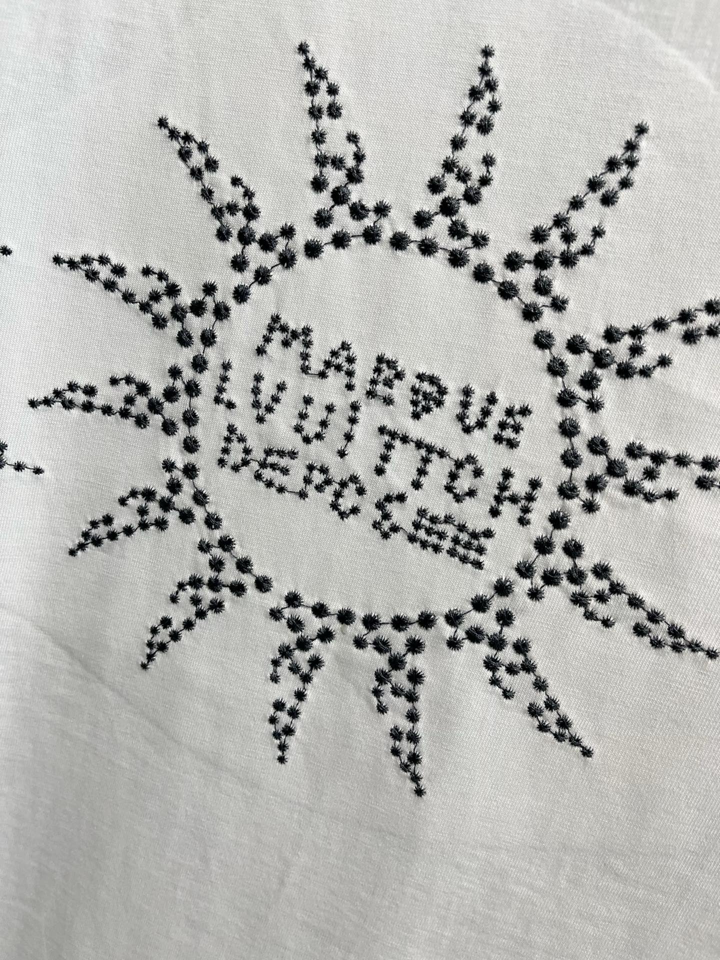 LV T-SHIRT IN WHITE PURE COTTON WITH EMBROIDERED LOGO 238773