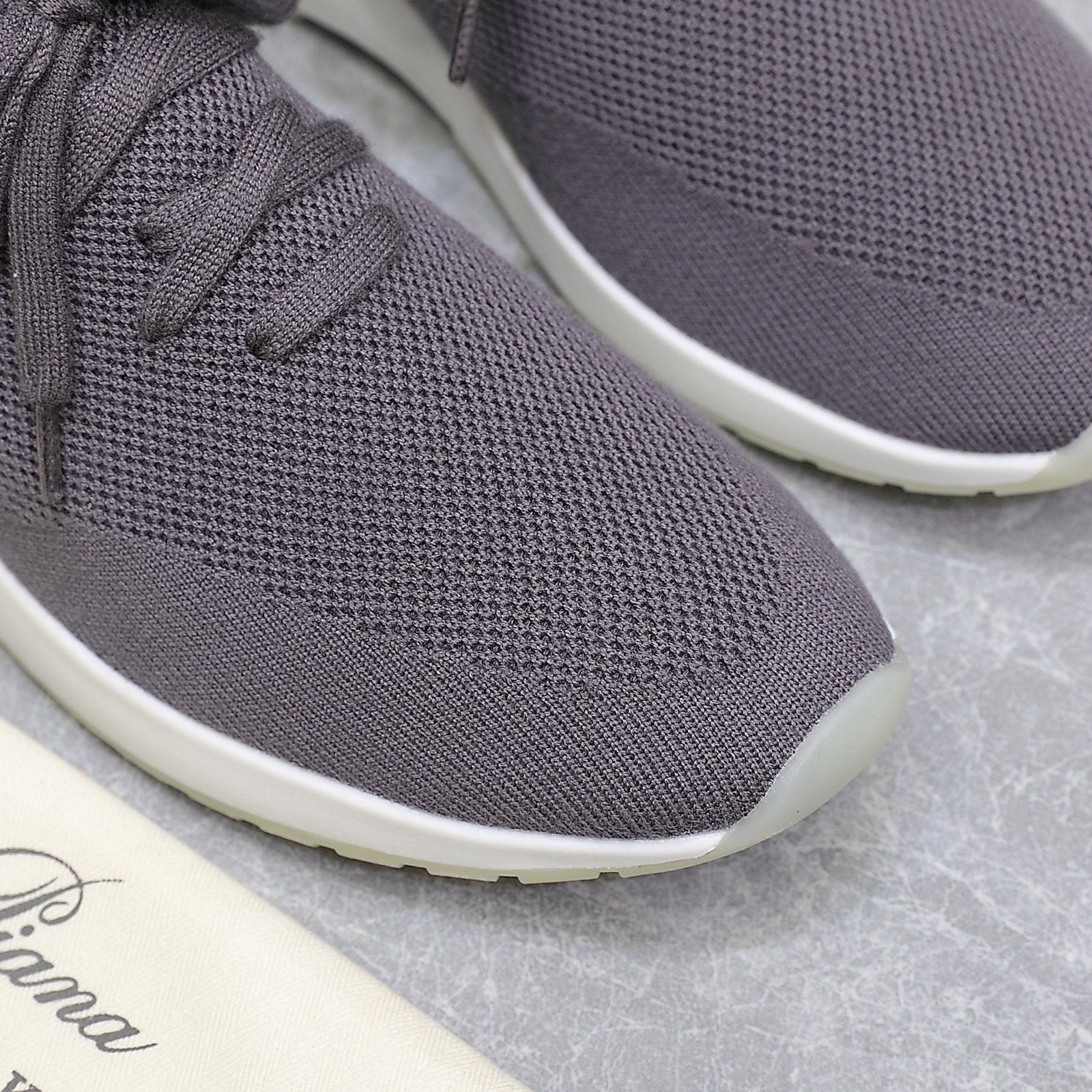 LP lady Flexy Walk  Sneaker Dark Gray Wool And Calfskin 310449