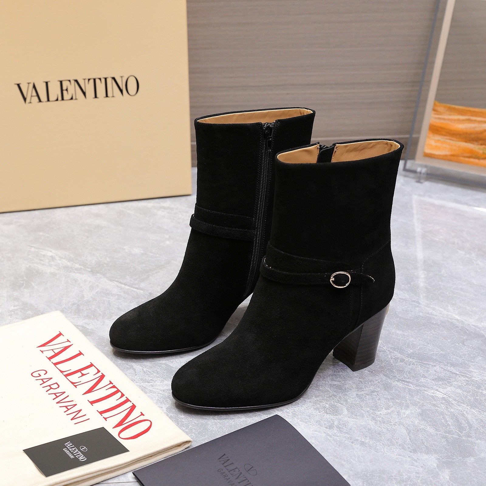 Valentino 2025 Heeled Boot Black Suede 547600