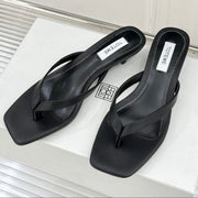 Toteme Thong Sandal Black Leather
