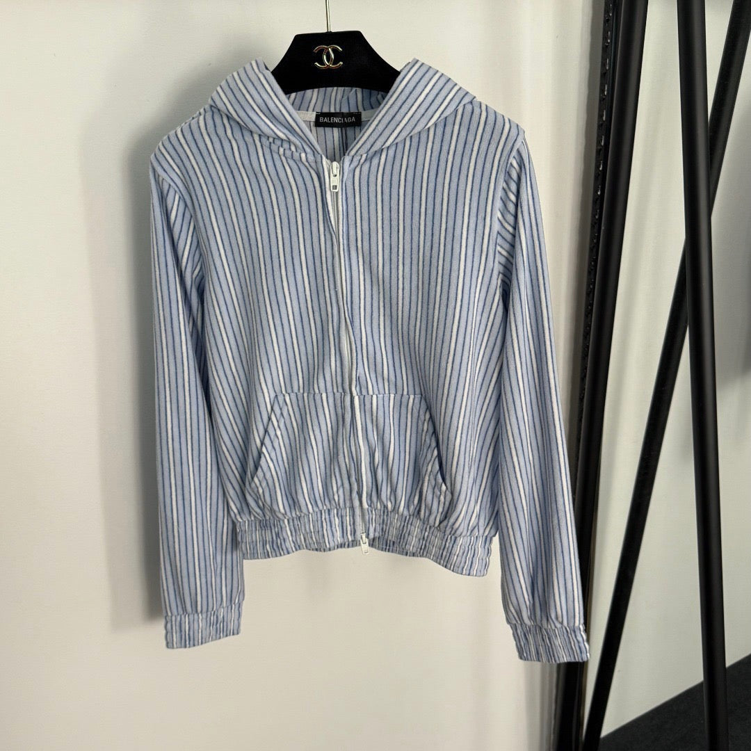 Balenciaga 25 Set Blue Striped Cotton 0047