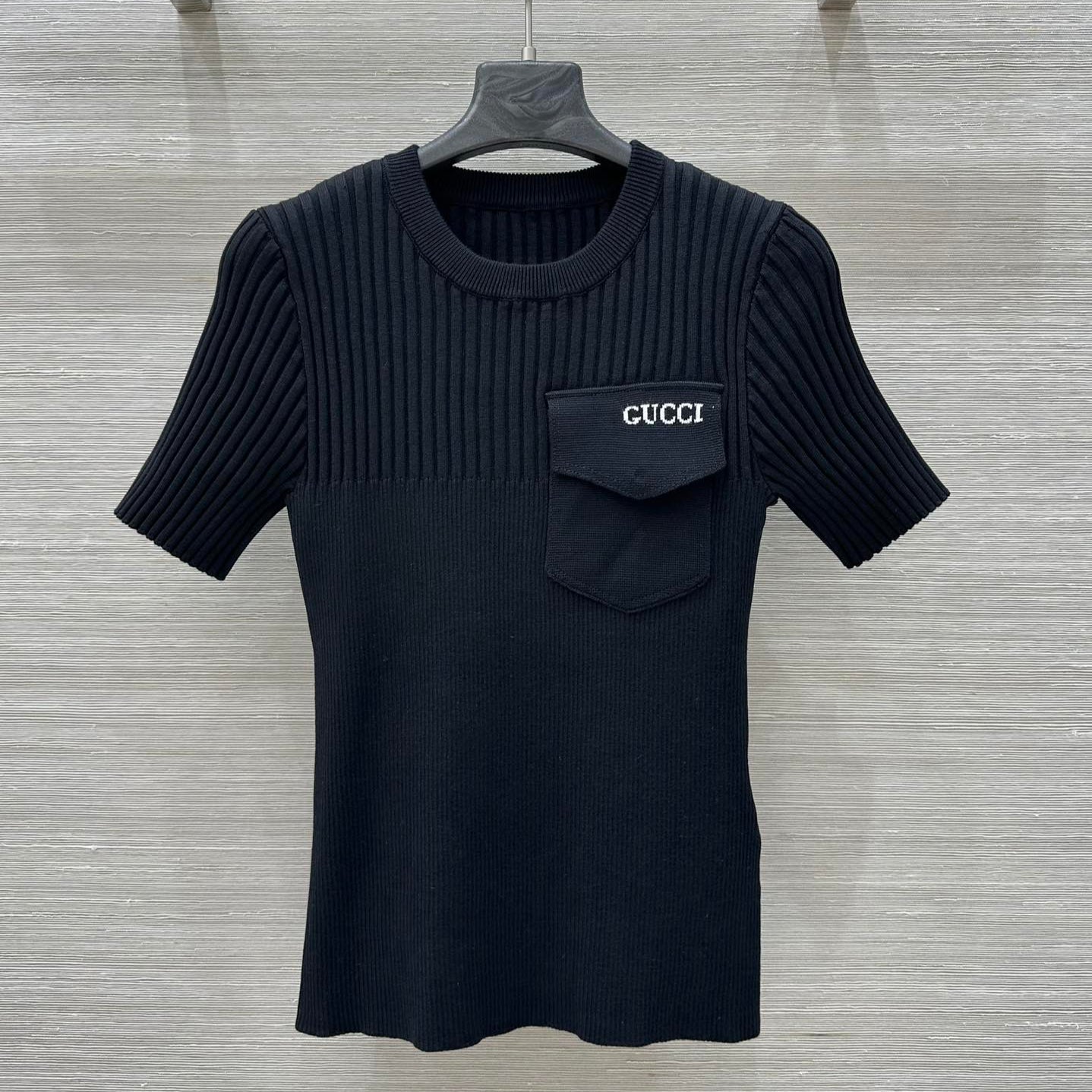 Gucci 25 Knitted Top Black Viscose