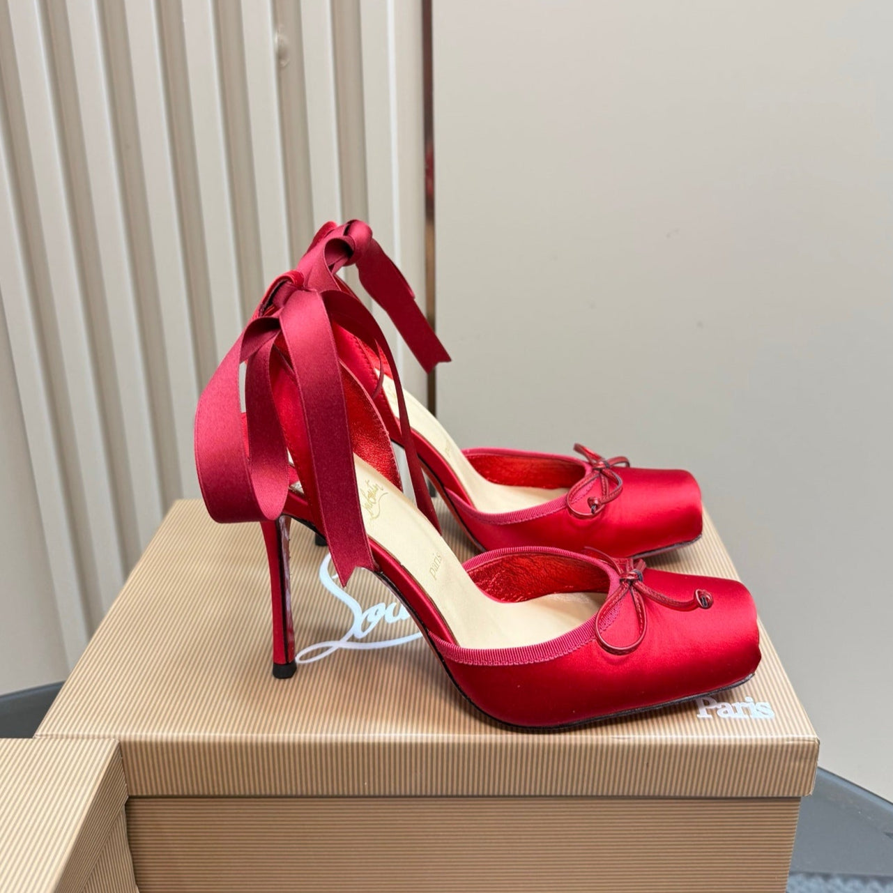 CL 25C Cassia Lace Up 100mm Black Silk 215858