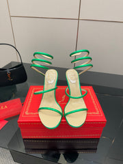 RC Sandals 9.5cm Green Imported Metal Sheepskin 302601