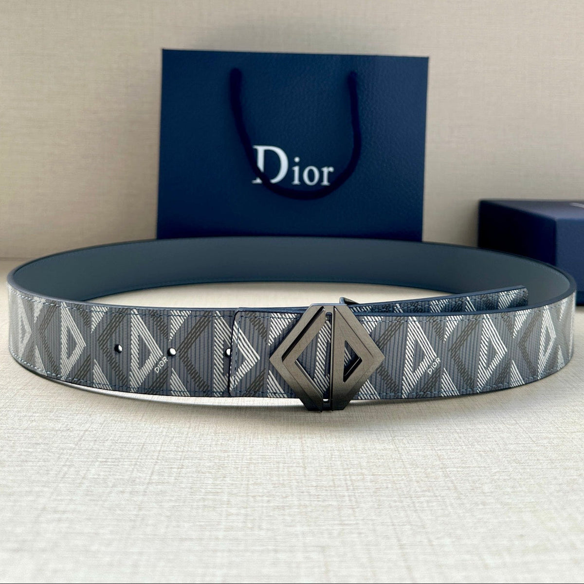 Dior 2026 CD Diamond Reversible Belt 40mm Leather