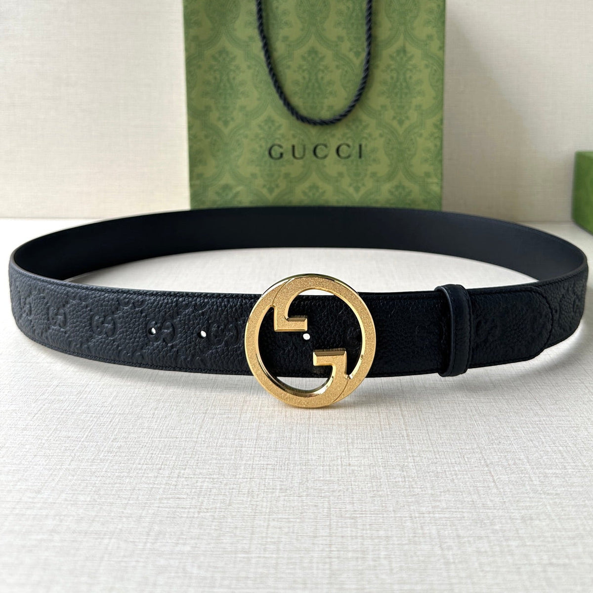Gucci 2026 Embossed GG Belt 40mm Calfskin
