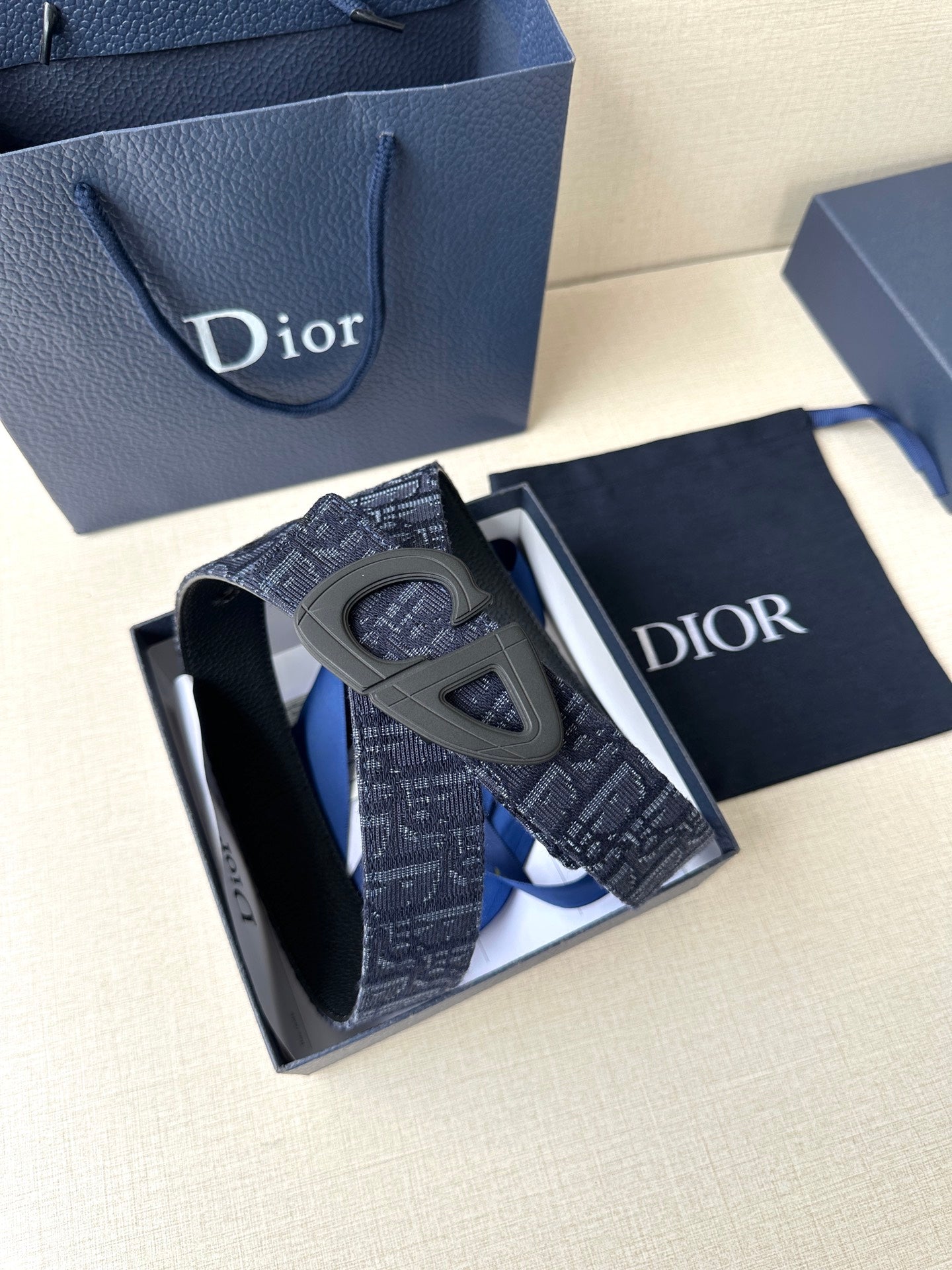 Dior 2026 30 Montaigne Reversible Belt 35mm Canvas