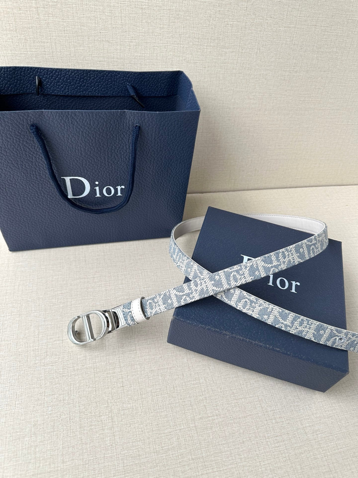 Dior 2026 30 Montaigne Reversible Belt 20mm Canvas