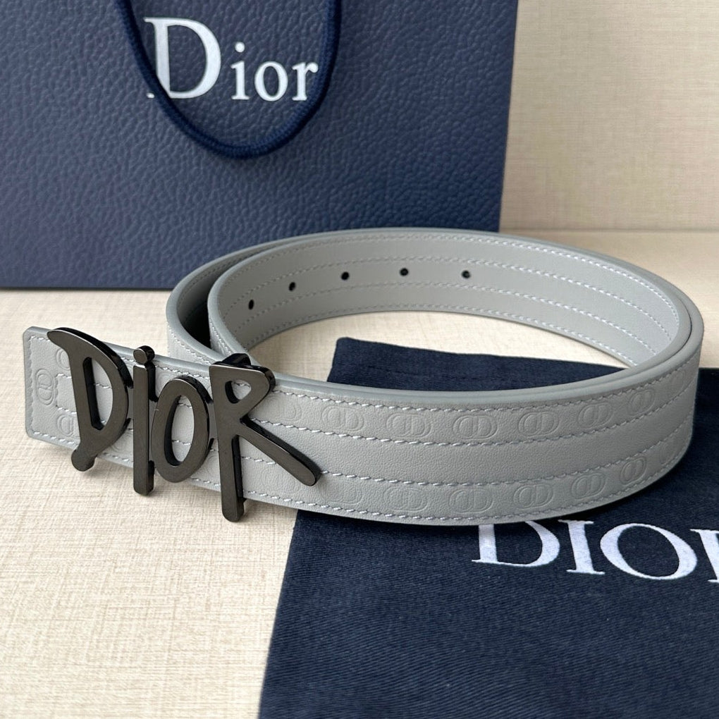 Dior 2026 Oblique Cosmo Reversible Belt 35mm Leather