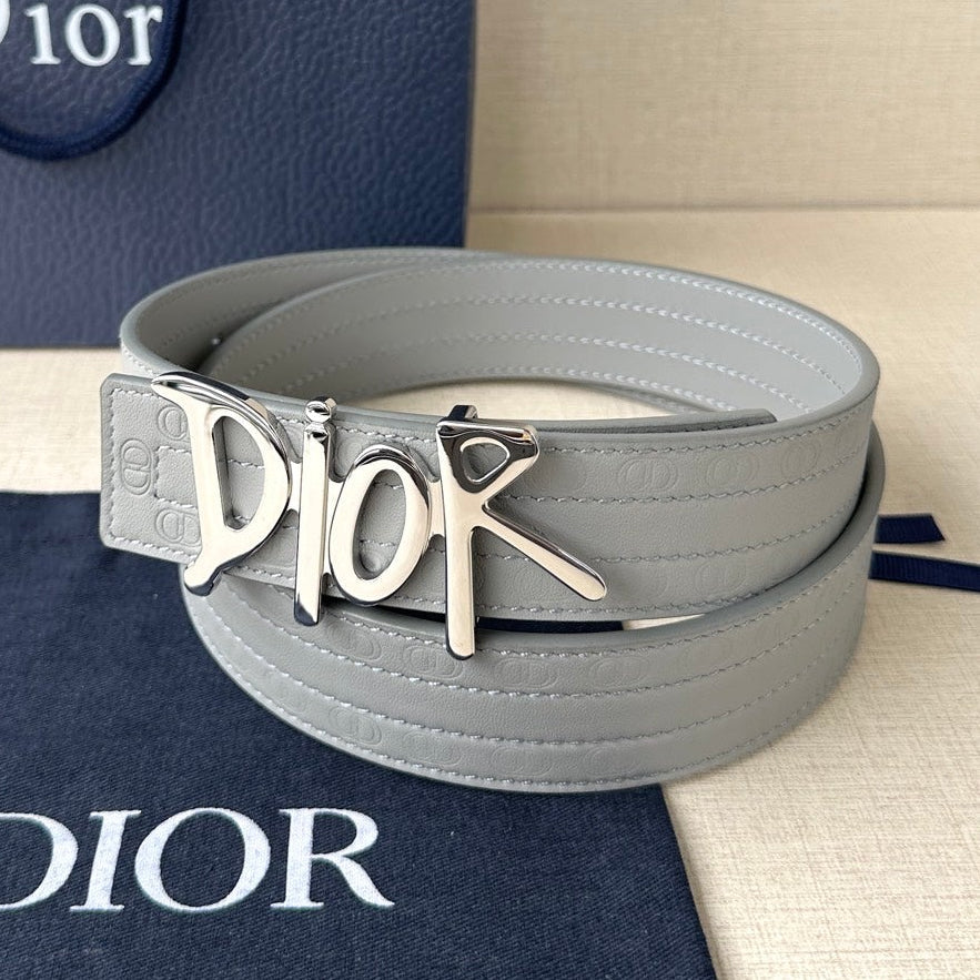 Dior 2026 Oblique Cosmo Reversible Belt 35mm Leather