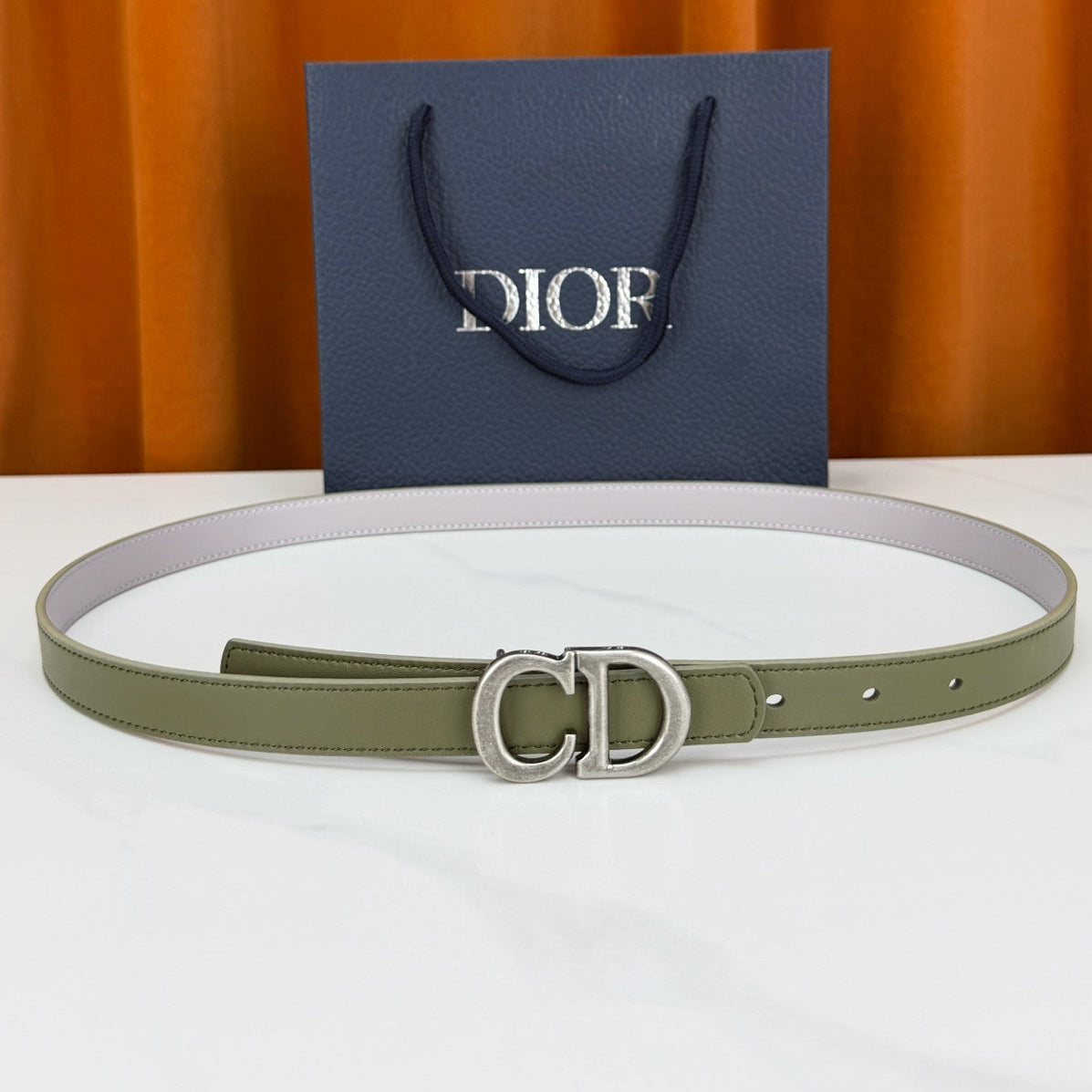 Dior 2026 30 Montaigne Reversible Belt 20mm Calfskin