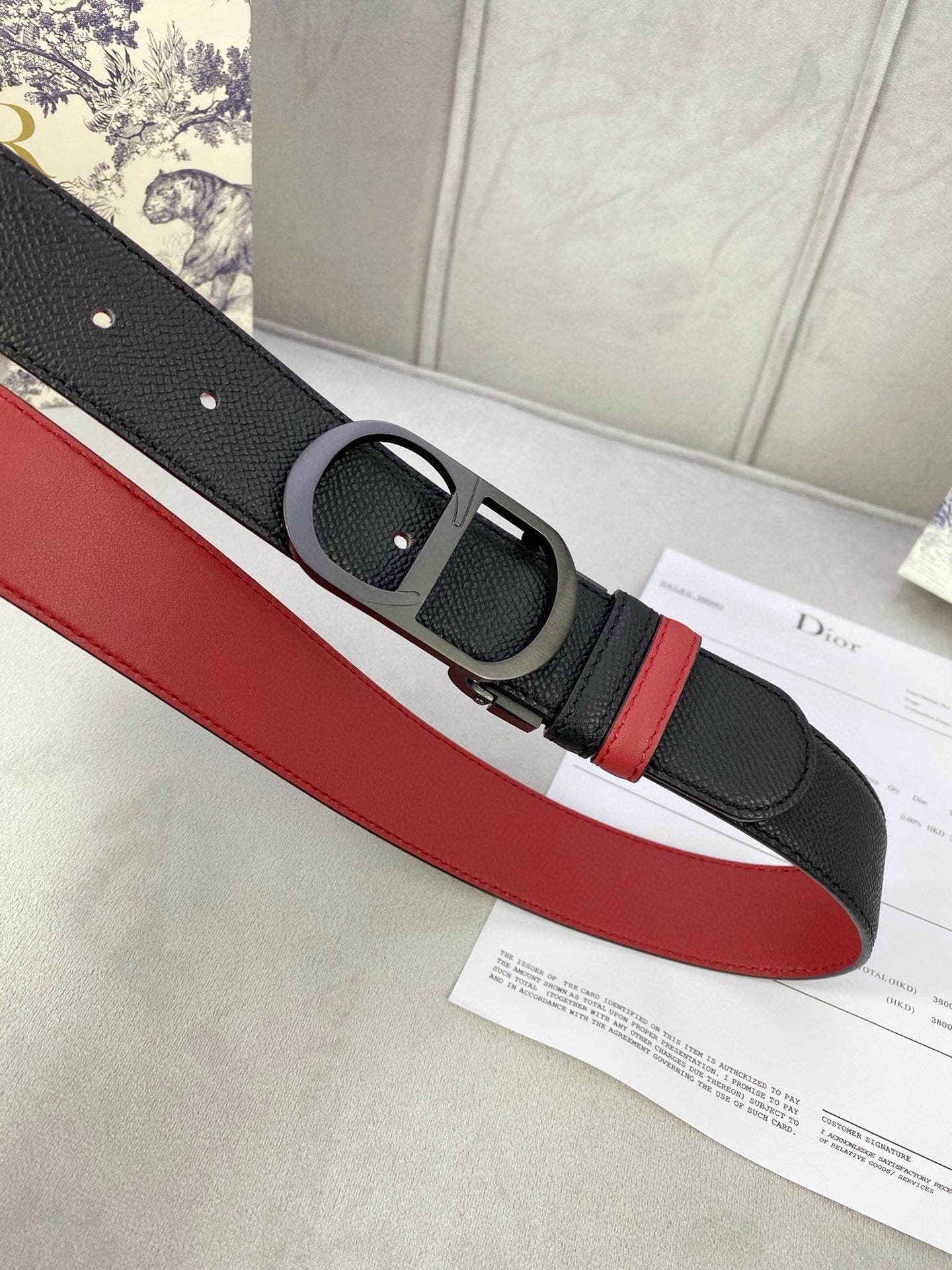 Dior 2026 30 Montaigne Belt 35mm Grained Calfskin