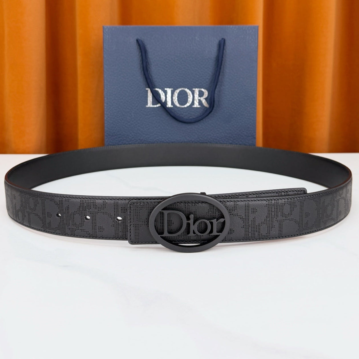 Dior 2026 Oblique CD Buckle Belt 35mm Leather