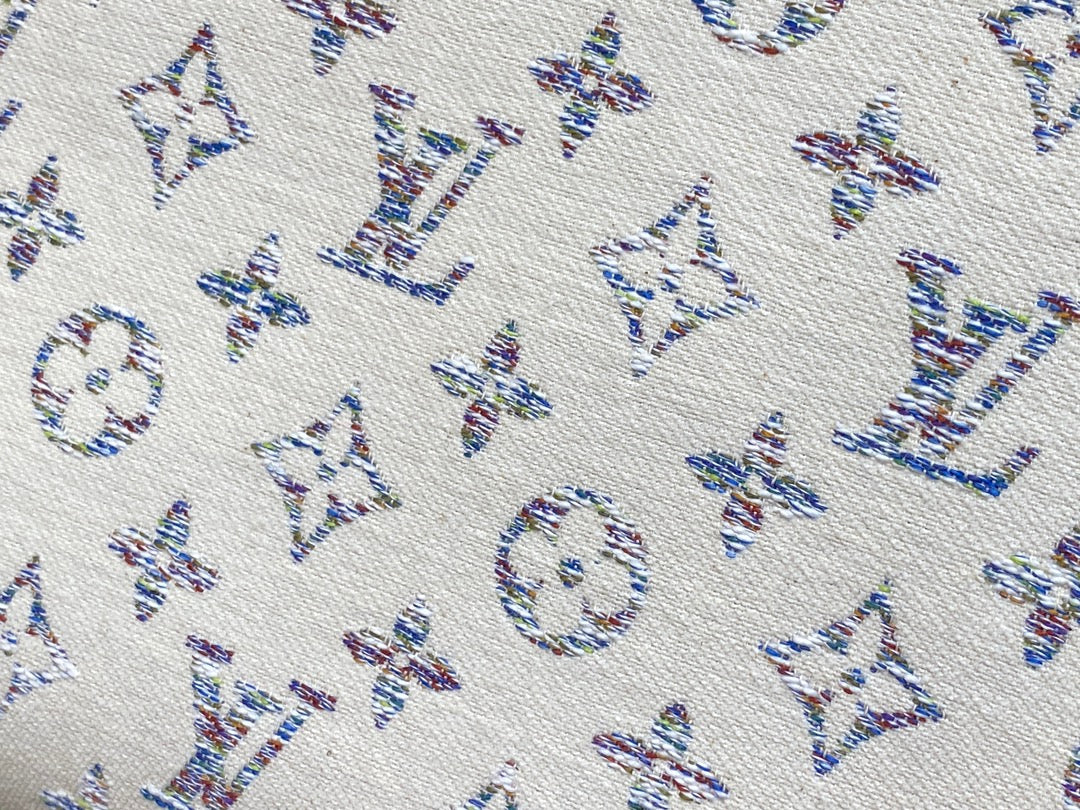 ONTHEGO MM 35CM MULTICOLOR BEIGE MONOGRAM JACQUARD FABRIC