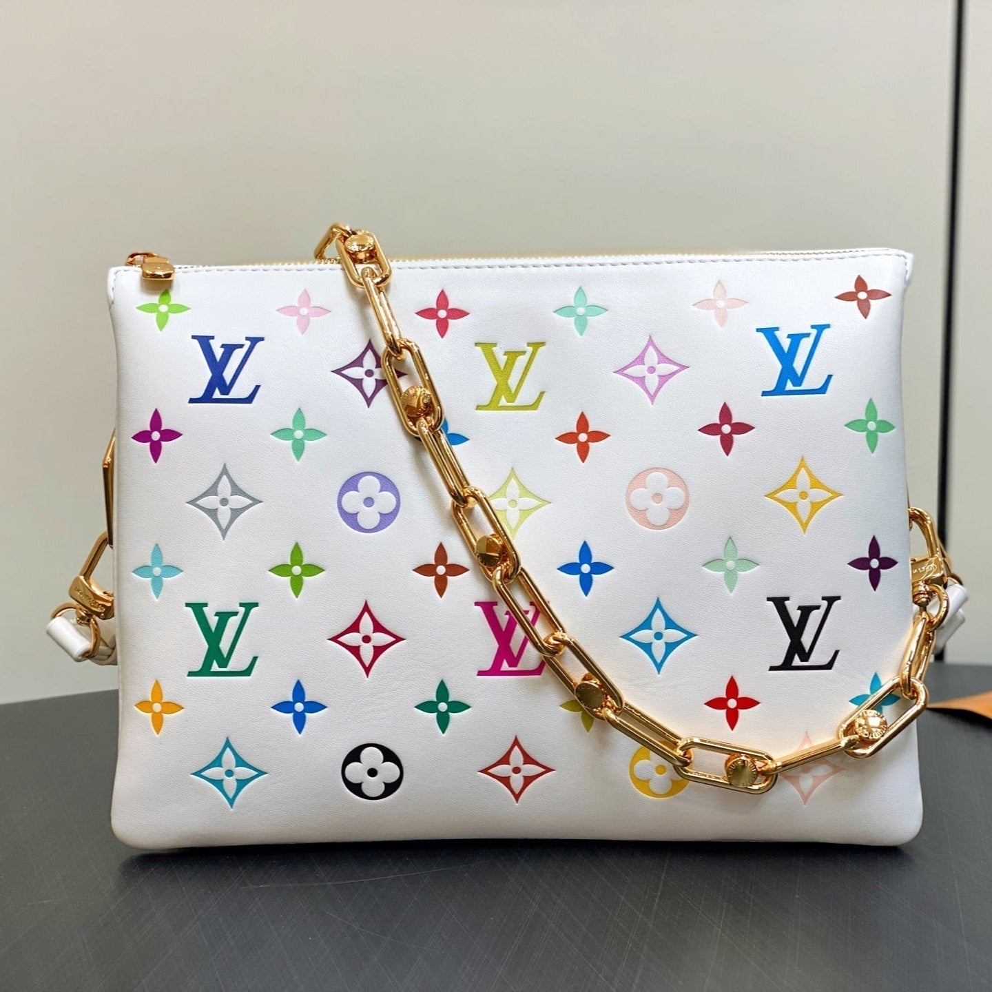 LV x TM COUSSIN Bag 26cm Multicolor Leather 329576