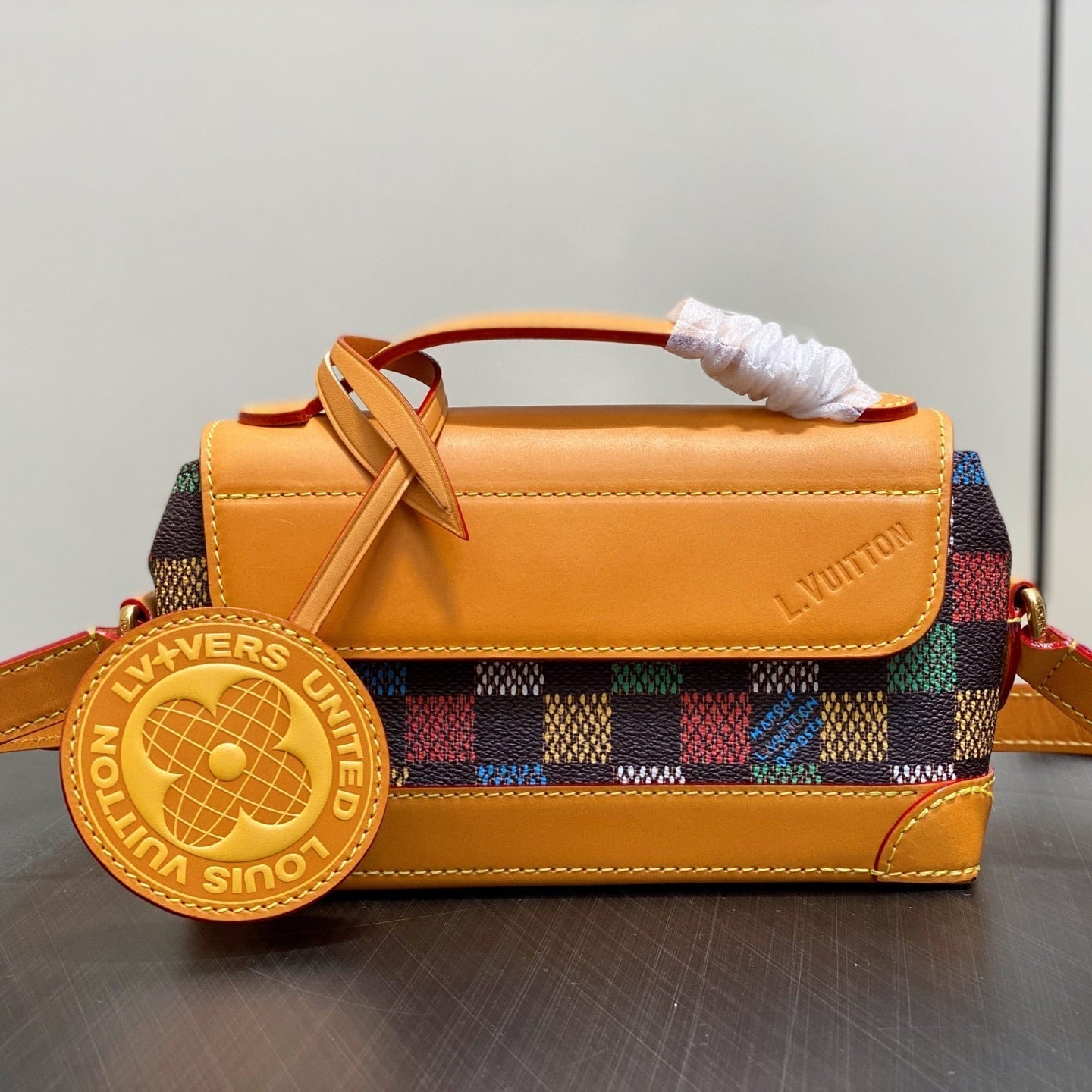 LV Steamer East West Wearable Wallet Multicolor Canvas Cowhide 332878