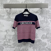 Dior 25 T-Shirt Night Blue mix Pink Linen 232264
