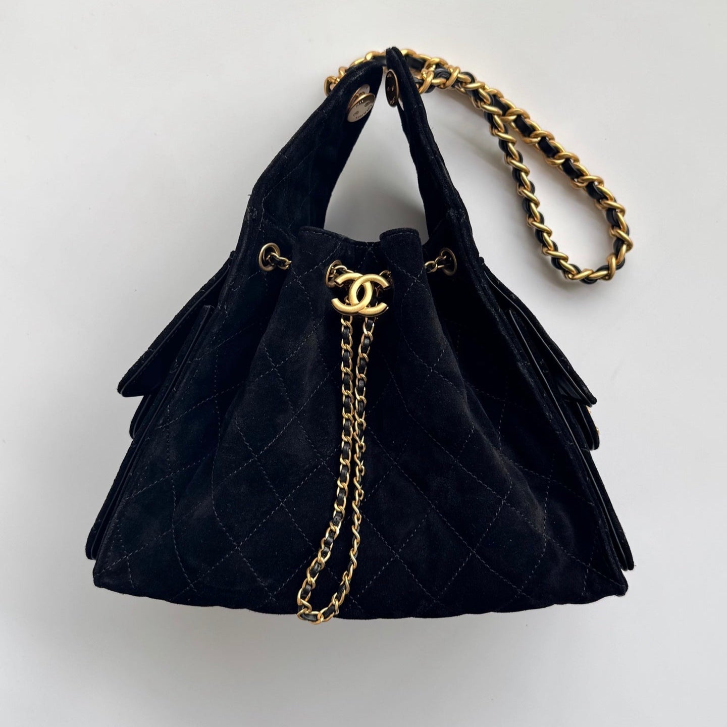 CC 25C Hobo Bag 30cm Black Suede