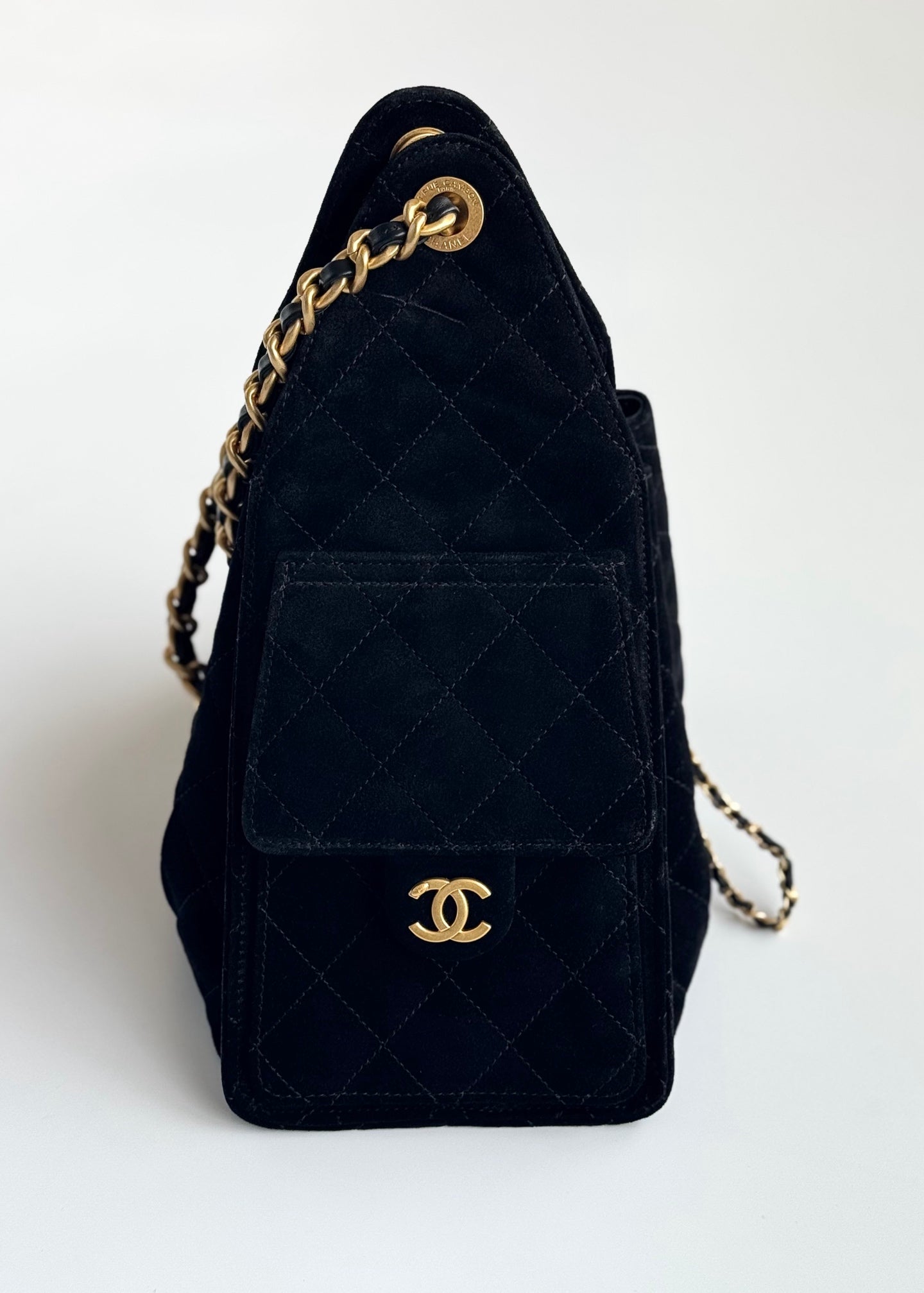 CC 25C Hobo Bag 30cm Black Suede