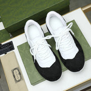GG Men's Sneaker Black White Cowhide 587317
