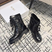 CD D-Unit Ankle Boot Glossy Black Calfskin