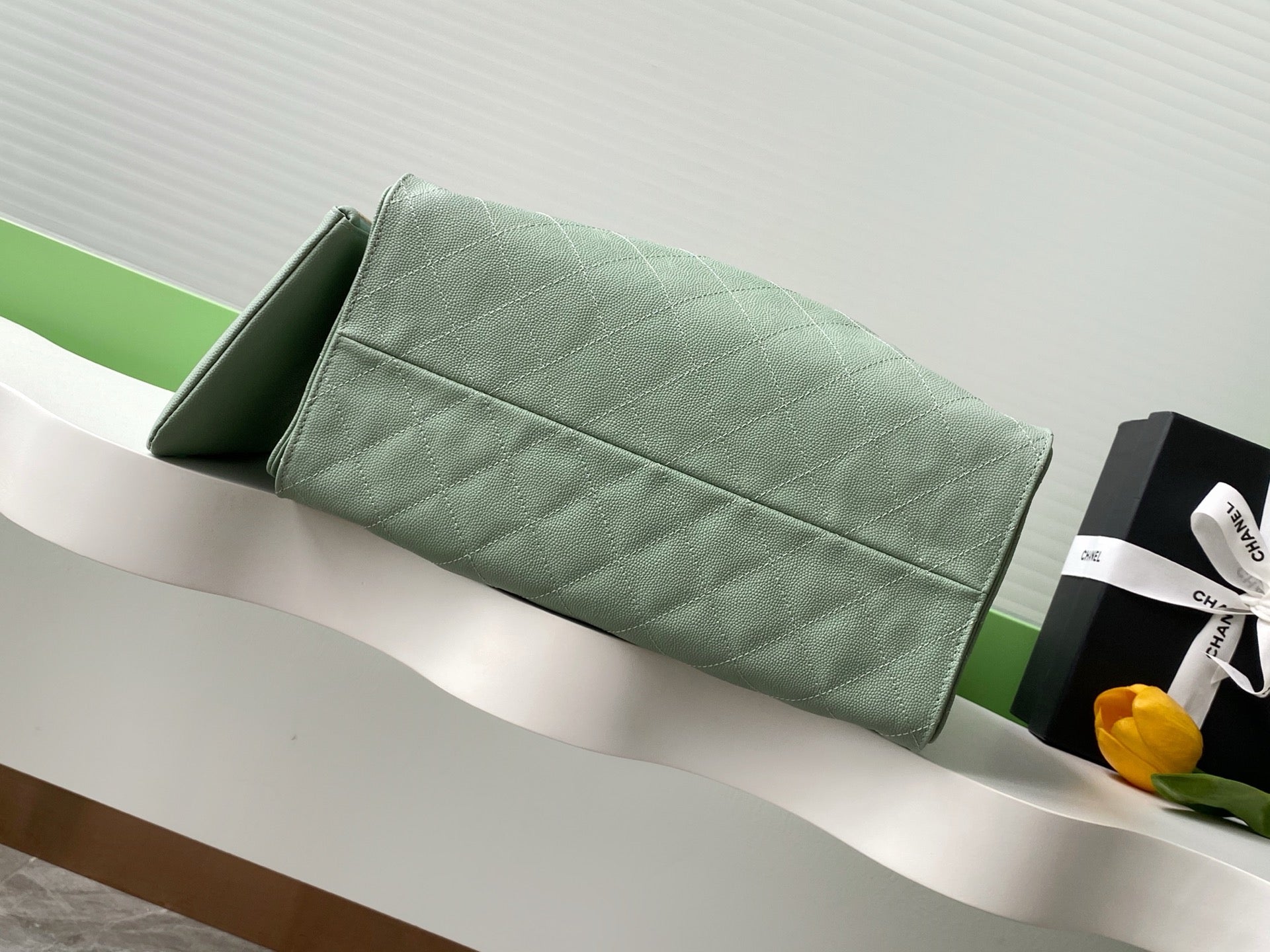 CC 25C Hobo Bags 40cm Green Grained Calfskin