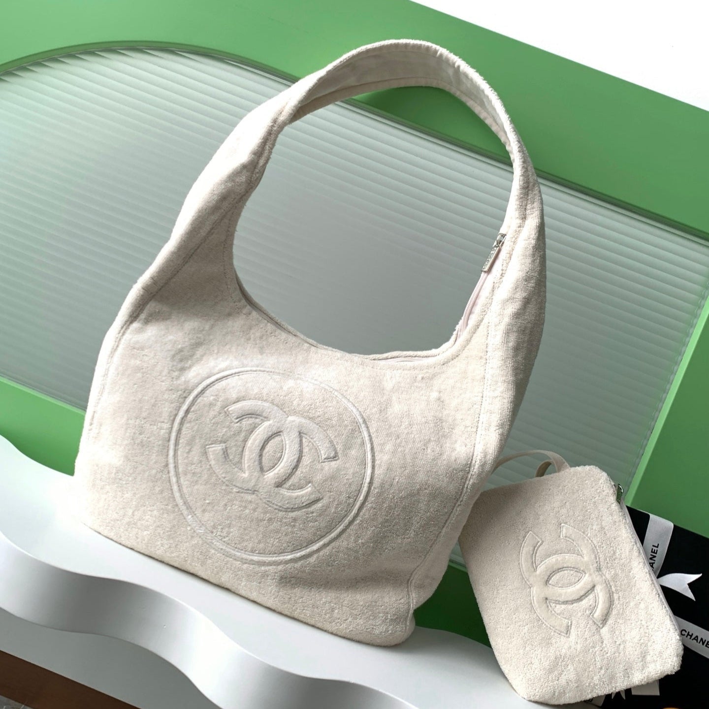 CC 25A Beach Bag 38cm Cream Cotton