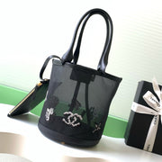 Chanel 2026 Tote Bag 31cm Black Mesh Leather 367729