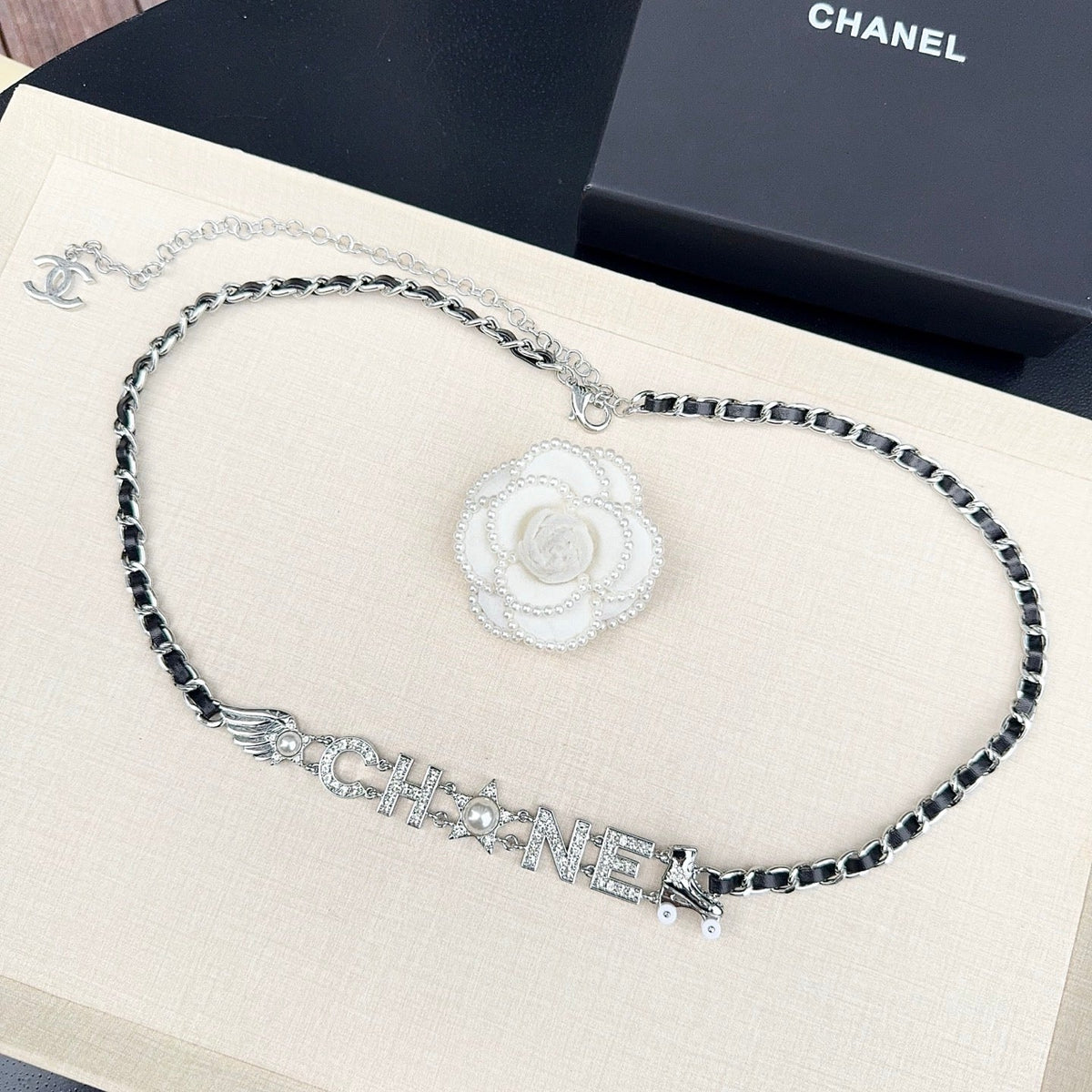 Chanel 2026 Crystal CC Logo Chain Belt 212349
