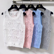 Dior 2026 Knit Vest Decorative Bow Pattern Cotton 479899