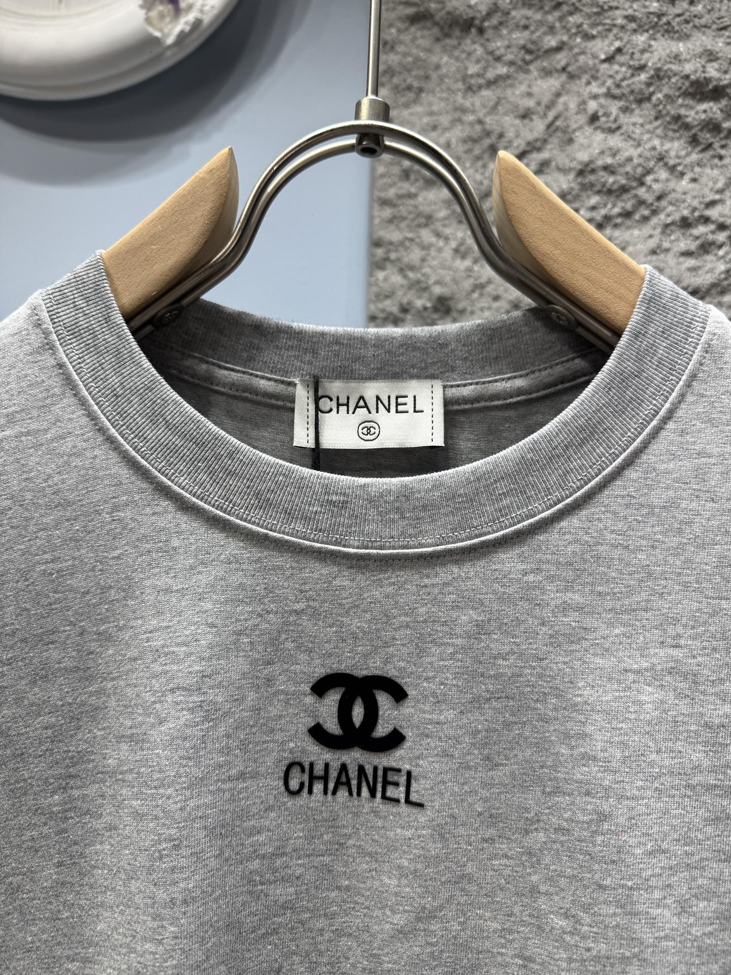 CC 2026  Short-Sleeve T-Shirt Light Gray Pure Cotton 592118
