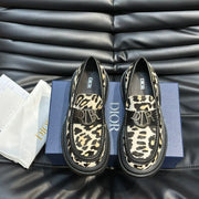 CD EXPLORER ICON LOAFER BLACK AND YELLOW FUR