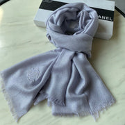 CC Scarf 210 CM In Light Grey Purple Cashmere 418352