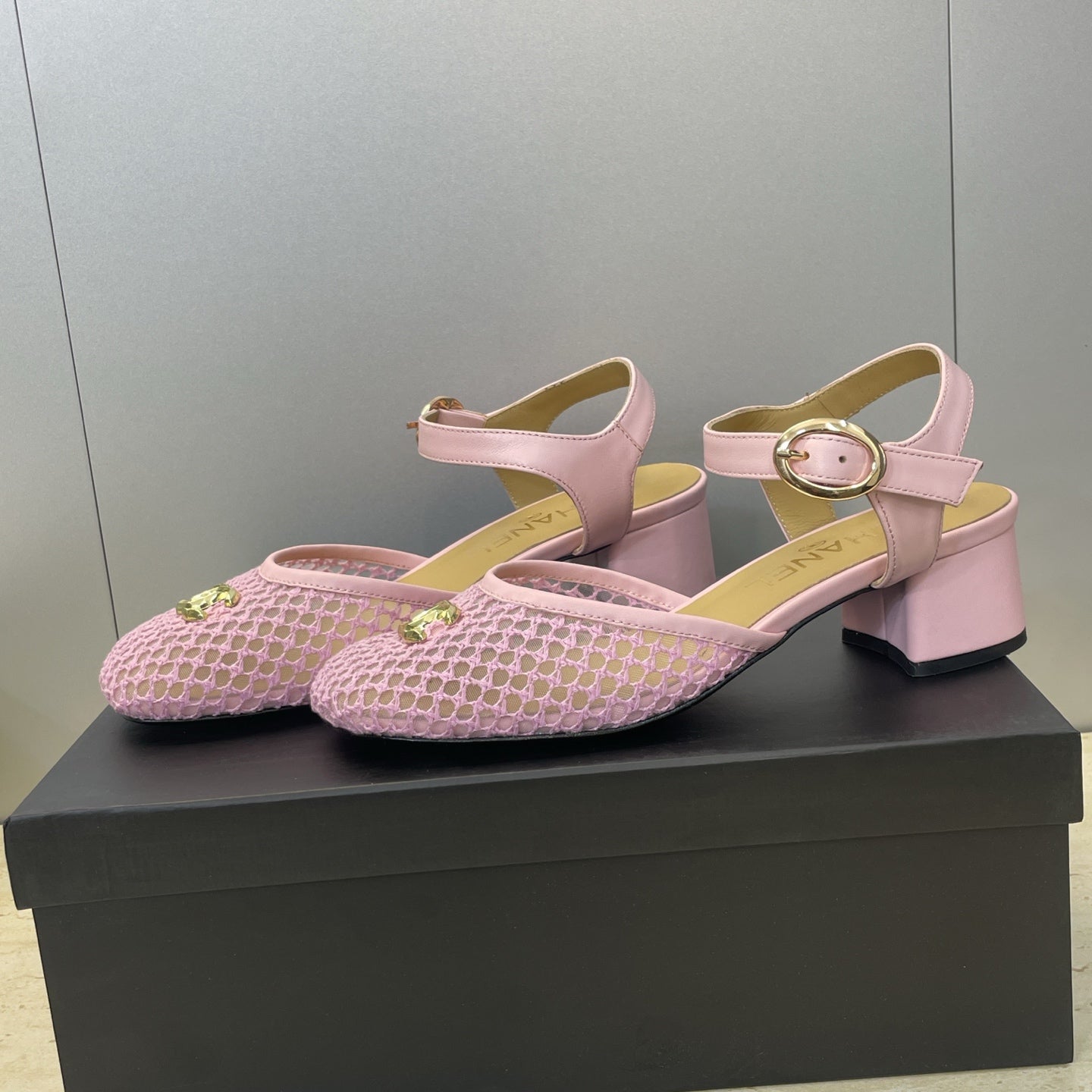 CC 26 Slingback Pump 45mm Pink Beige Mesh Sheepskin 607480