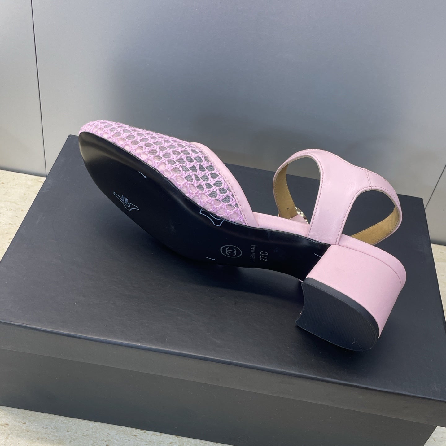 CC 26 Slingback Pump 45mm Pink Beige Mesh Sheepskin 607480