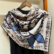 CC Square Scarf 110 CM In Colorful Cashmere Silk  360677