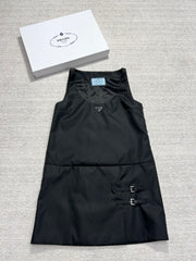 Prada Vest Dress Black Poliyamide