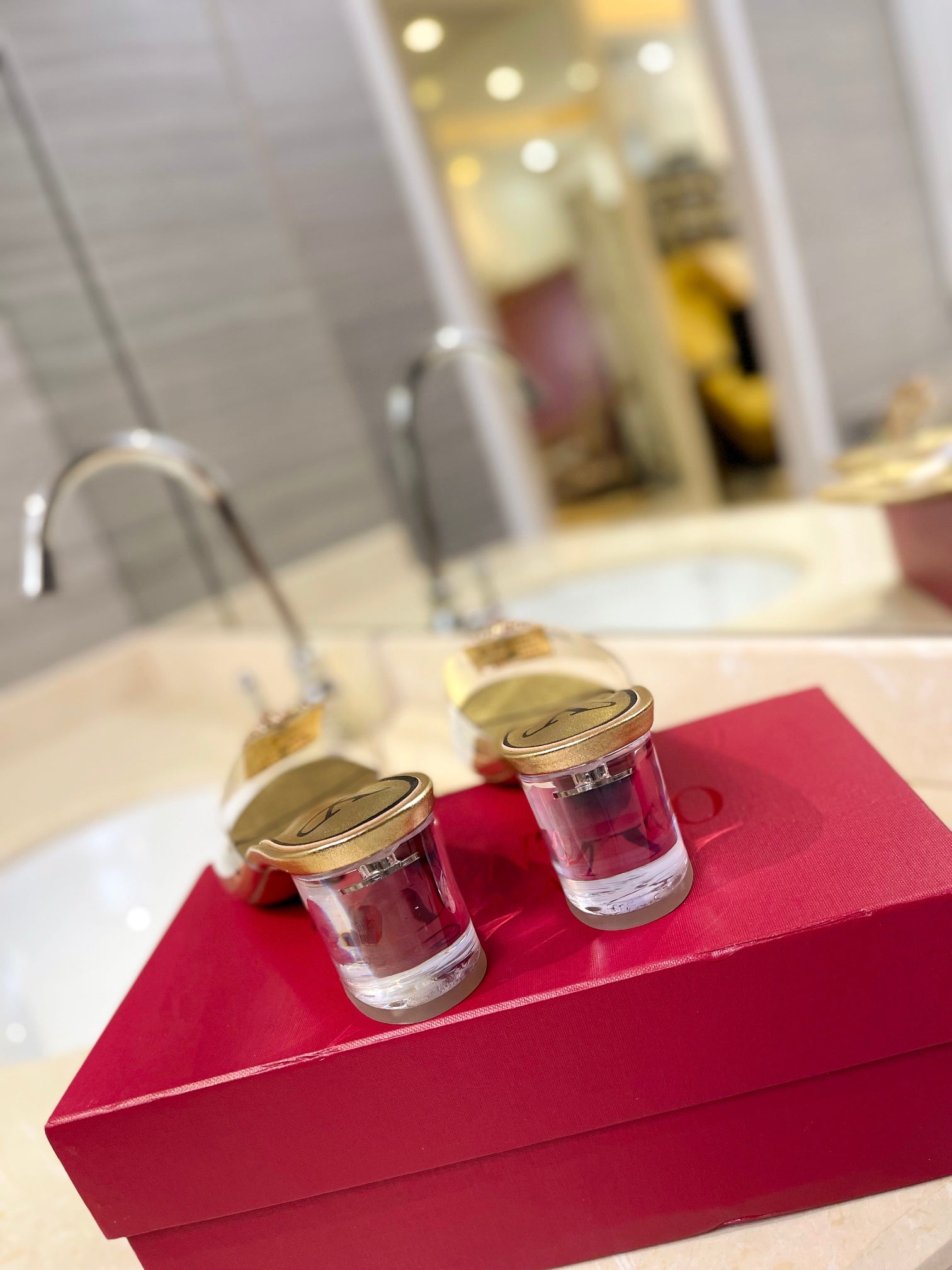 HIGH MULE 60MM IN GOLD SHEEPSKIN AND TRANSPARENT PVC