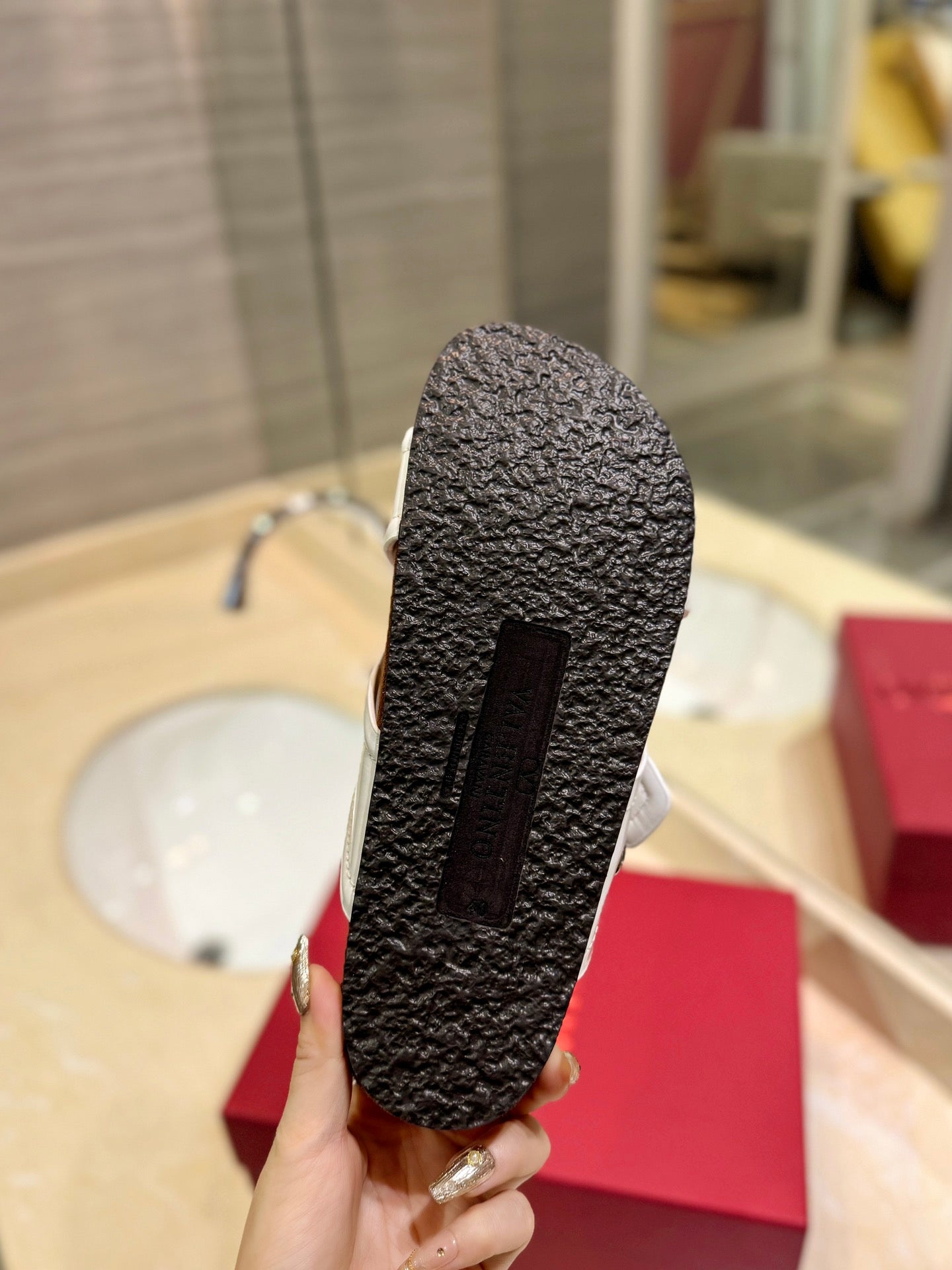 CROSSOVER - STRAP WHITE CALFSKIN SLIDE