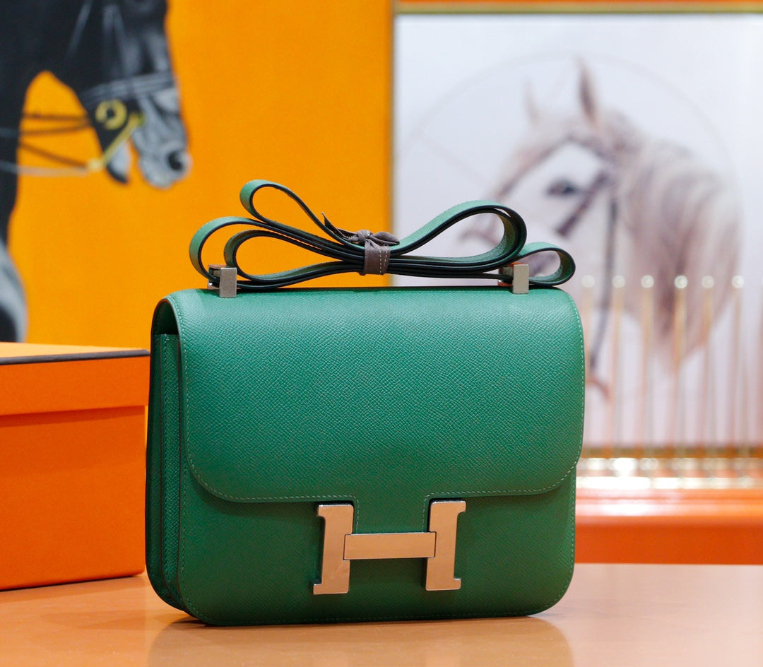 constance 24 dark green epsom leather gold hardware