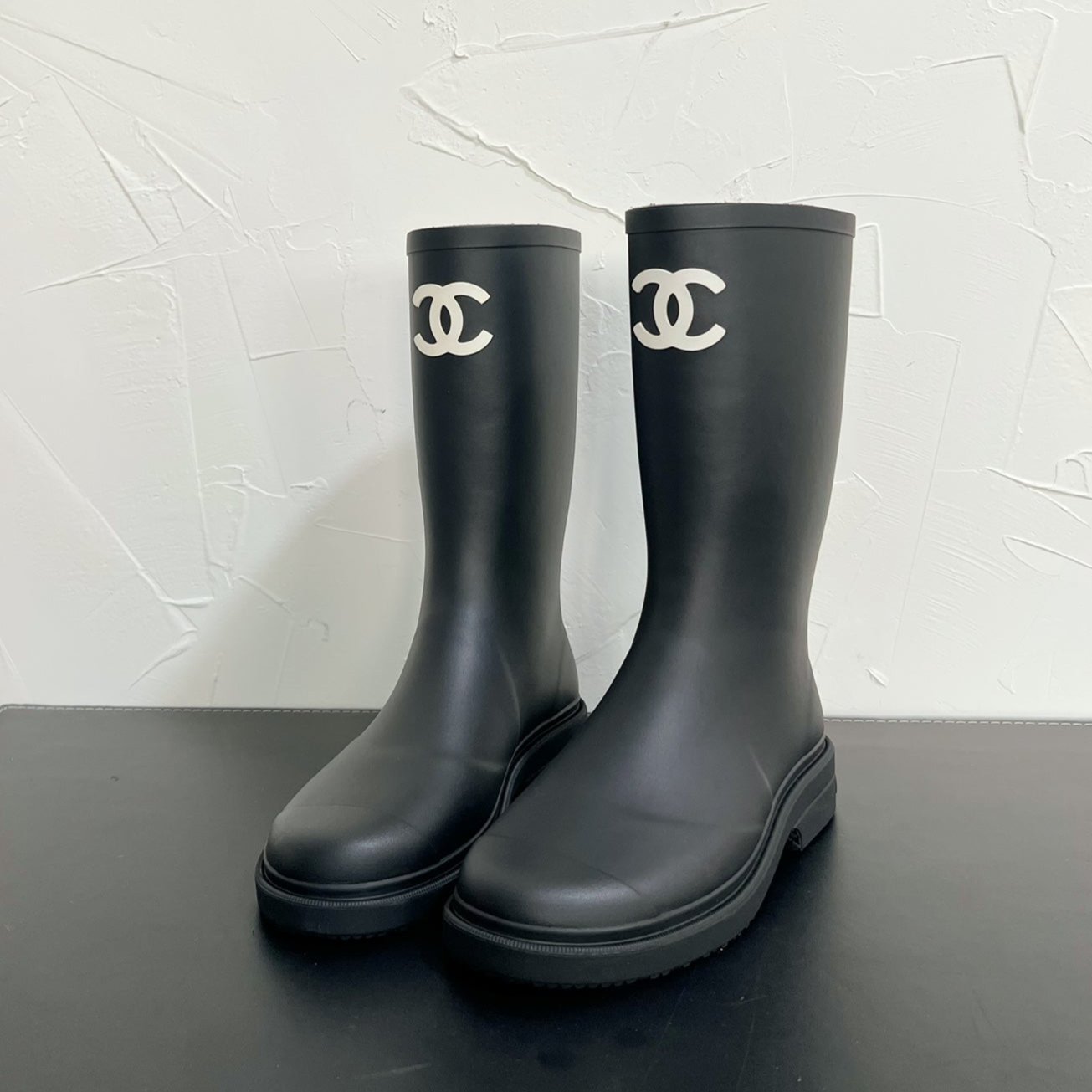 CC High Boots Black Natural Rubber 949646