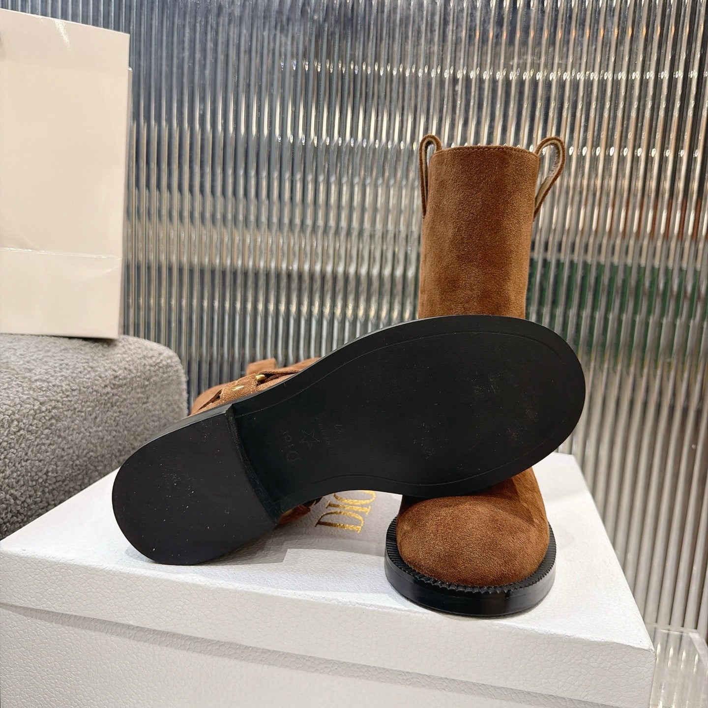 Dior 2026 Bolt Ankle Boot 35mm Suede Calfskin 927513