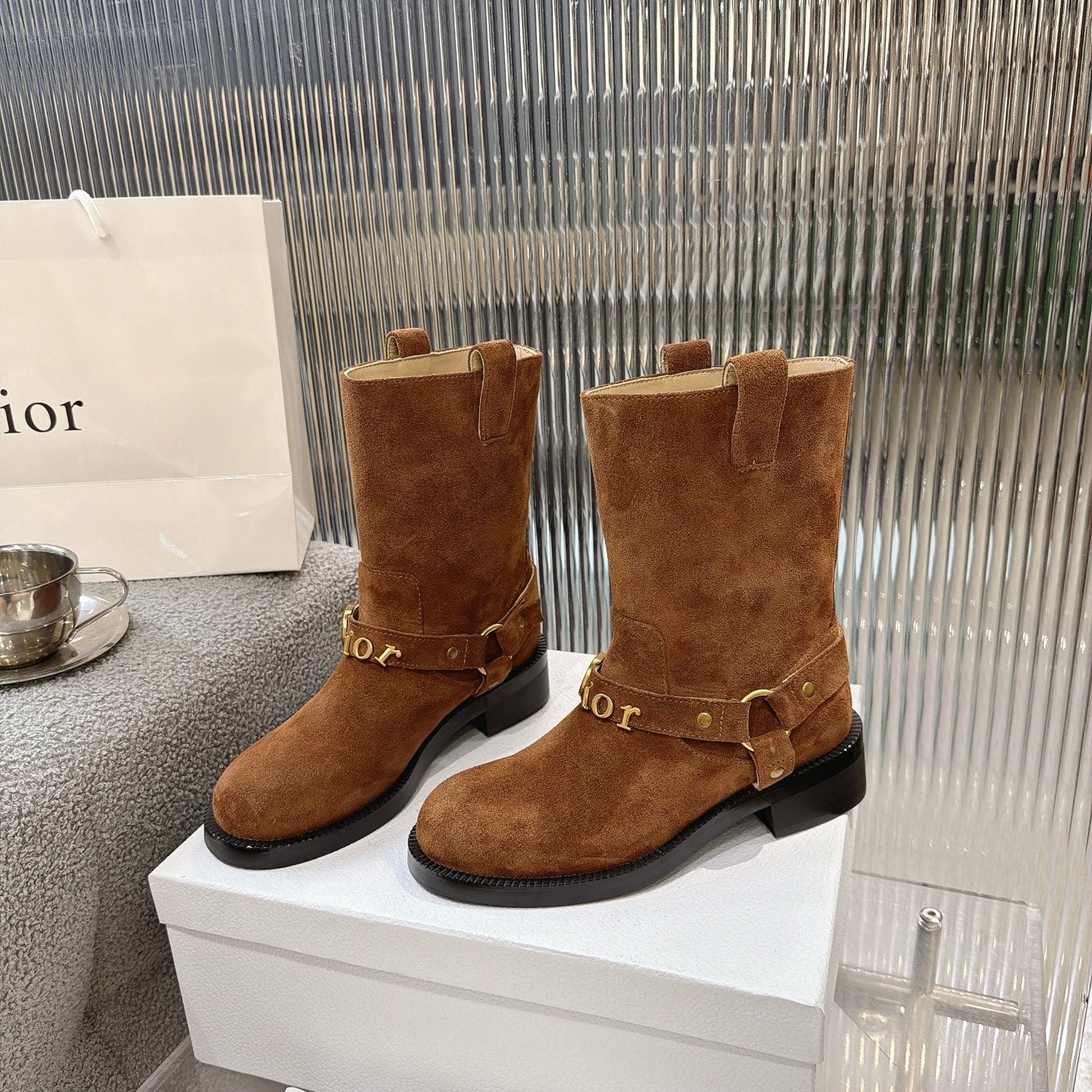 Dior 2026 Bolt Ankle Boot 35mm Suede Calfskin 927513